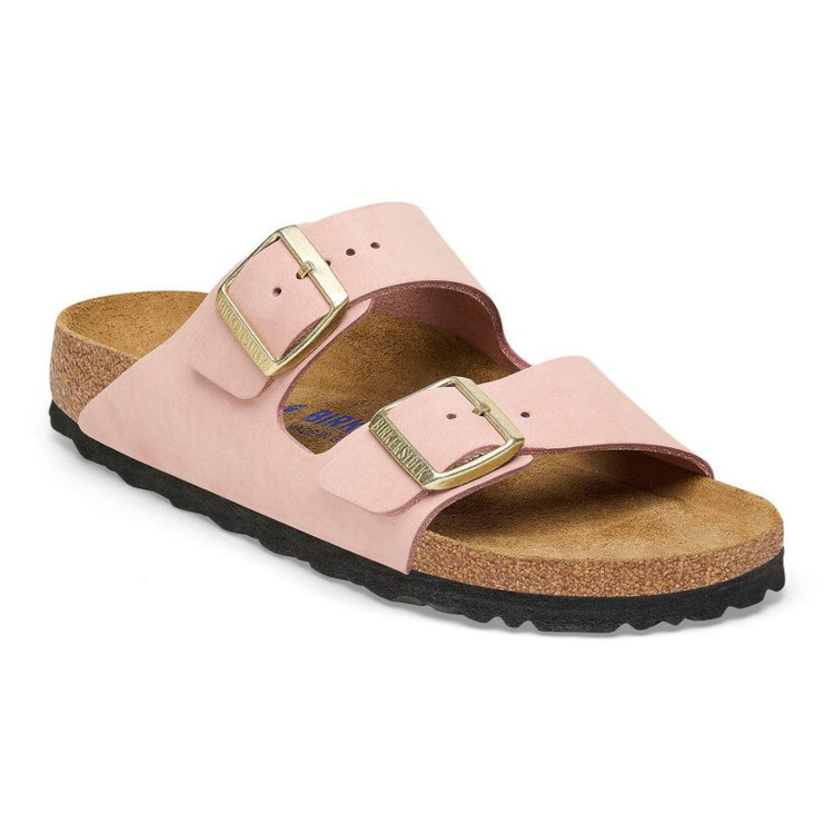 Birkenstock Arizona SFB Nubuck Sandal | Soft Pink | Reg Width- Women's (1027661) - Image 6